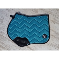 Turquoise Satin jumping Saddle pad/ Numnah (size S)