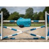 Turquoise Satin jumping Saddle pad/ Numnah (size S)