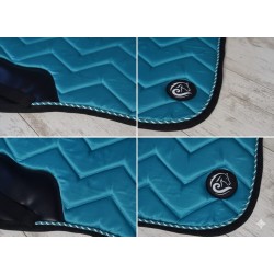 Turquoise Satin jumping Saddle pad/ Numnah (size S)