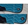 Turquoise Satin jumping Saddle pad/ Numnah (size S)