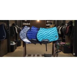 Turquoise Satin jumping Saddle pad/ Numnah (size S)