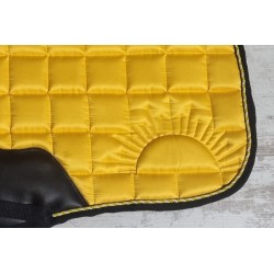 Yellow Satin jumping Saddle pad/ Numnah (size M)