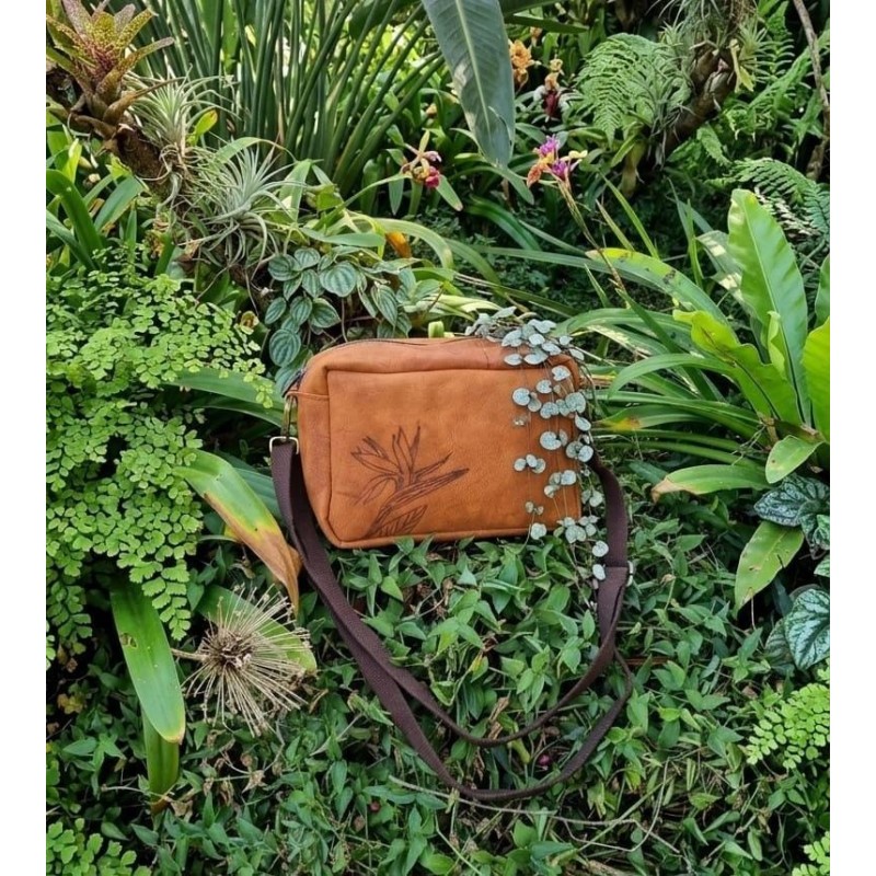 Handcrafted Leather Strelitzia Sling Bag – Tan