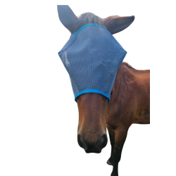 Blue PVC mesh fly mask with/without the horses name