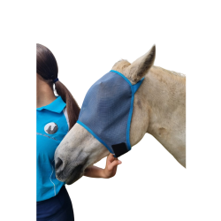 Blue PVC mesh fly mask with/without the horses name